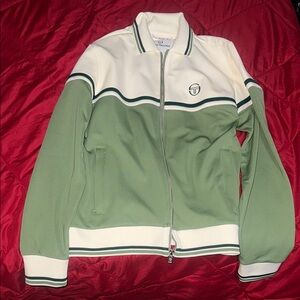 Sergio Tacchini Olive and Cream Track Jacket